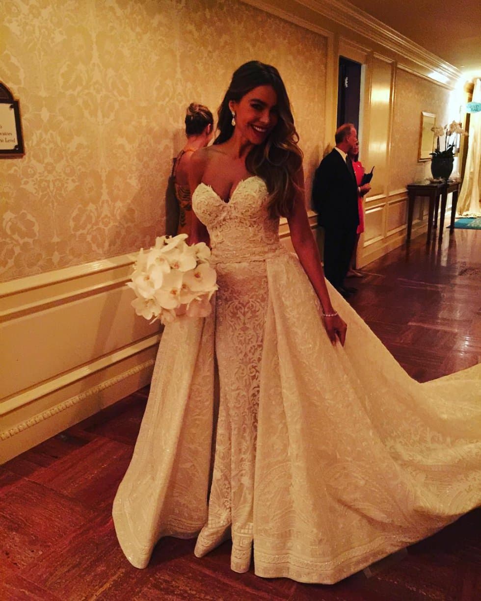 La colombiana celebró sus segundas nupcias enfundada en un vestido de Zuhair Murad.