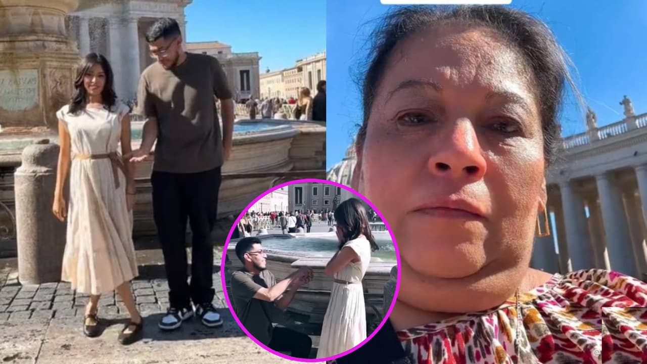 Madre ‘arruina’ propuesta de matrimonio de su hijo en Italia y desata burlas: “Lo hizo a propósito”
