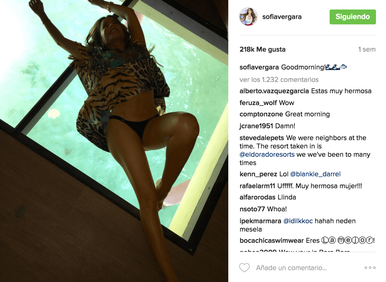 Sofía Vergara cuenta con 11 millones de seguidores en Instagram.