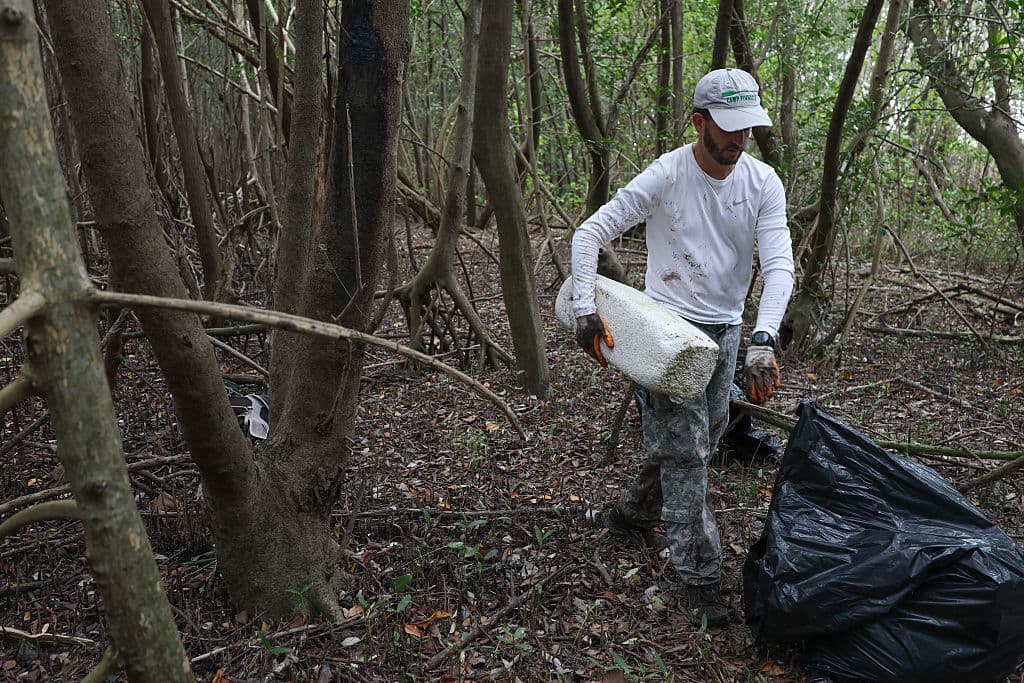 Objetos de plástico es uno de los principales desechos que encuentra Otazo en los manglares, pero no es el único.