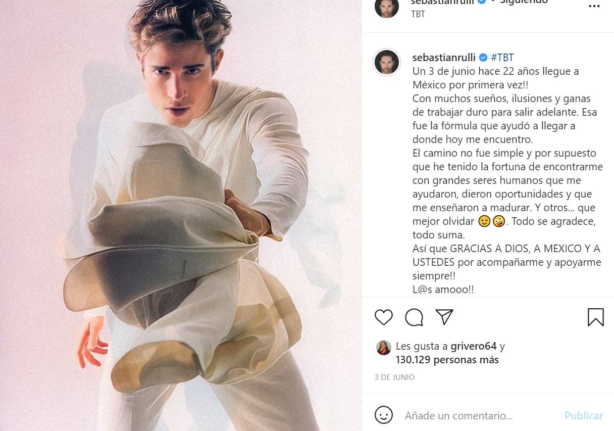 Para ser el actor protagónico que es ahora, luchó duro. Llegó a México, desde su natal Argentina, un 3 de junio de 1999, según contó en una publicación en Instagram que hizo hace un par de meses.