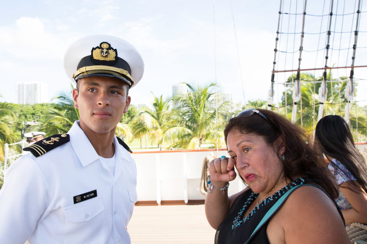 Manlio hopes his mother can go to Peru to see him graduate from naval school in December 2017.