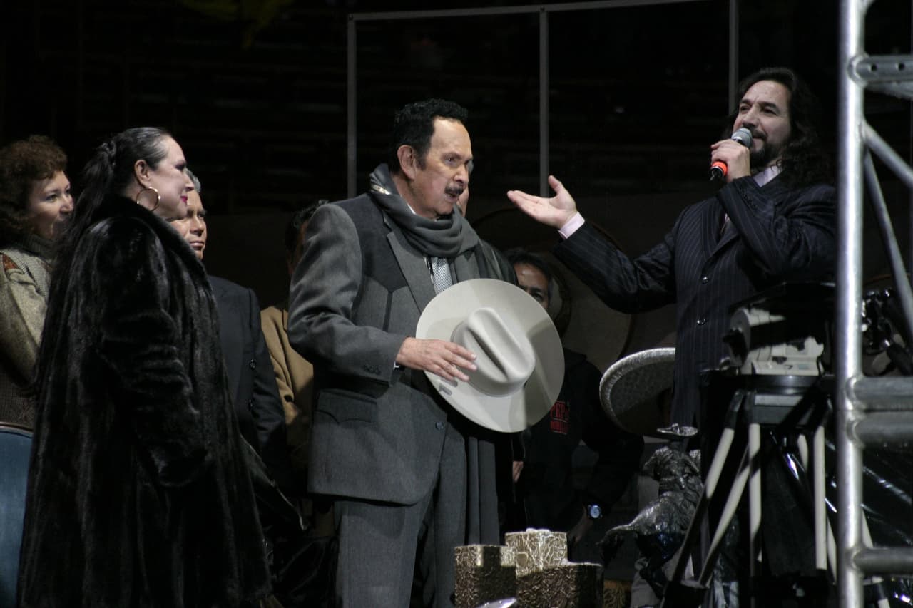 La última aparición pública de Antonio Aguilar fue en 2004, durante uno de los tantos homenajes que le hicieron por su exitosa carrera.