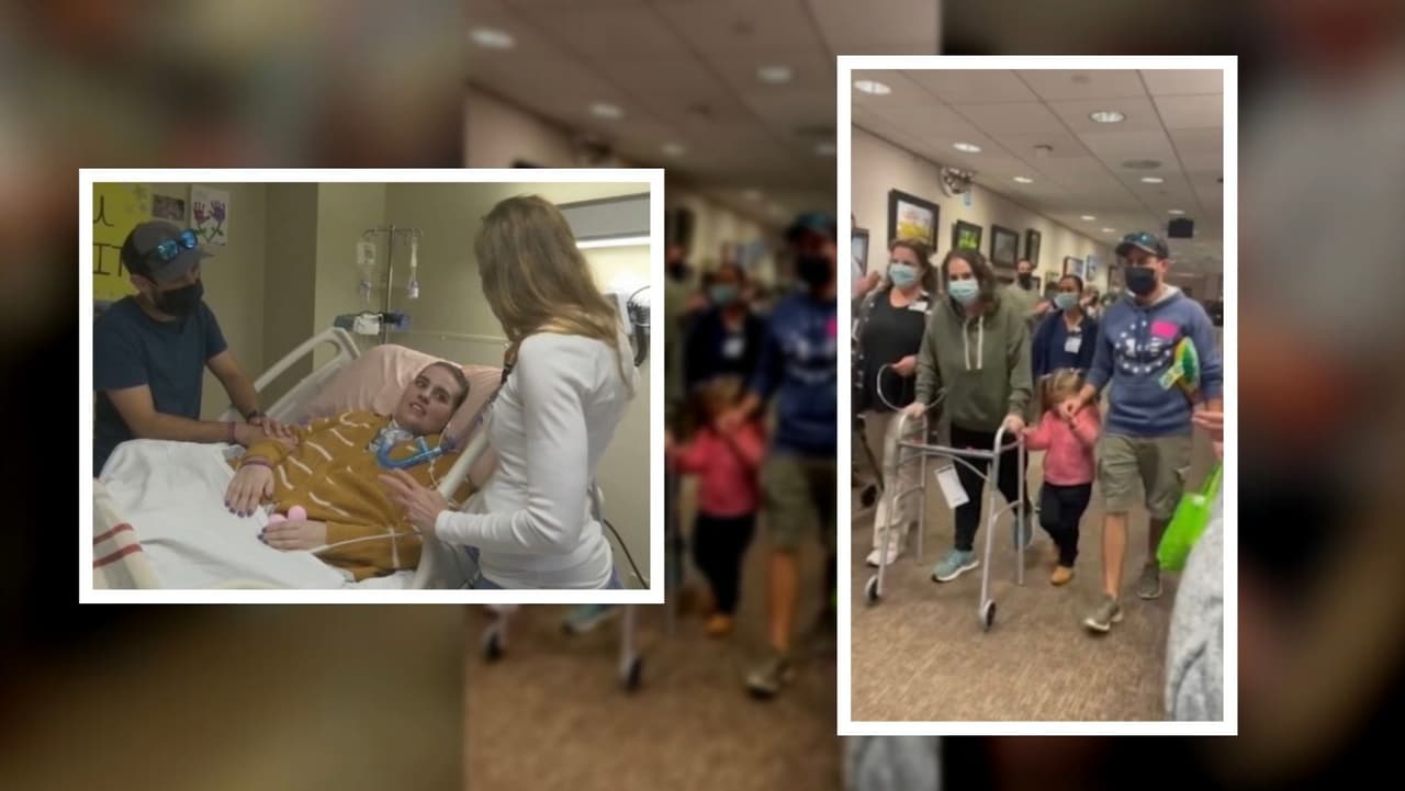 Madre hispana le gana la batalla al coronavirus y se reúne con su familia después de 7 meses en el hospital