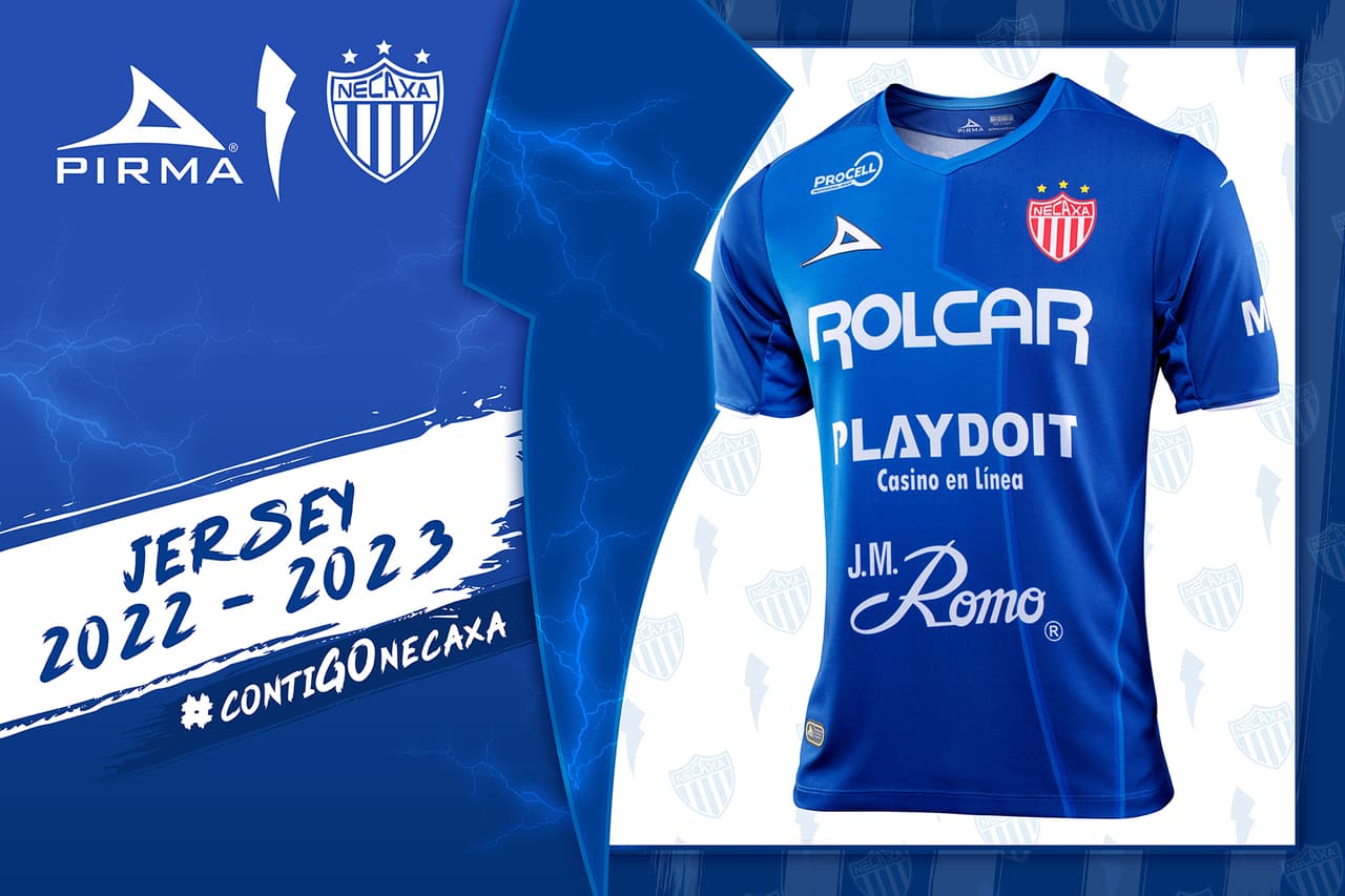 Uniforme de visitante de Necaxa para el Apertura 2022 y Clausura 2023.