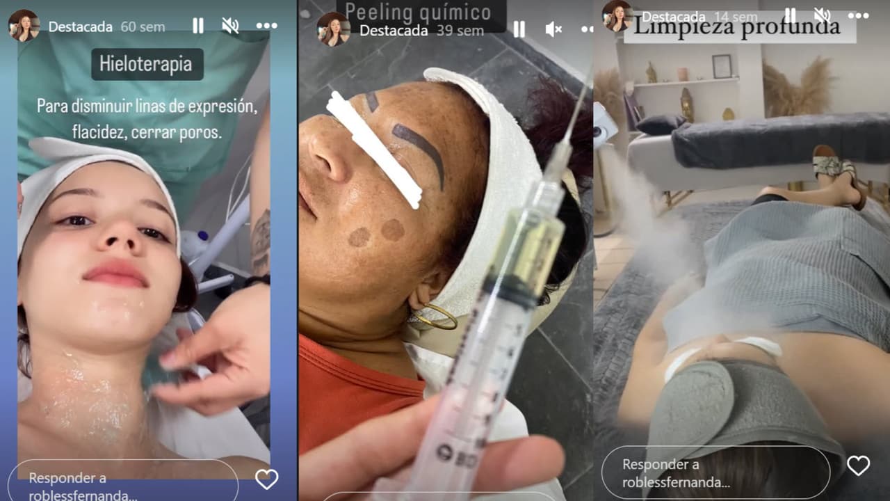 María Fernanda mostraba en su cuenta de Instagram algunos de los tratamientos que ella ofrecía y aquellos a los que también se sometía.