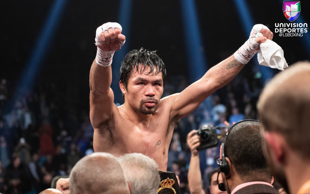 Manny Pacquiao se llevó la decisión unánime de los jueces con puntaje de 17-111, 116-112 x2. De esta forma retuvo su título mundial wélter de la AMB.