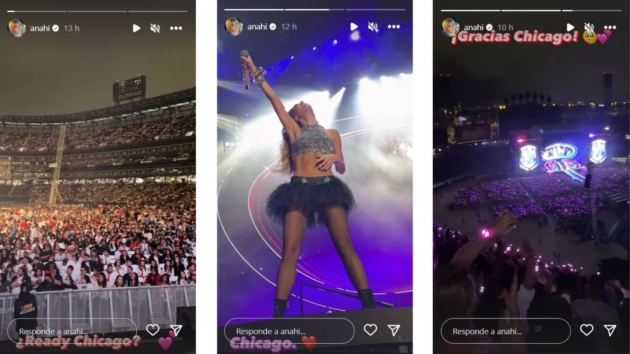 Anahí presumió en Instagram el concierto que RBD brindó en Chicago.