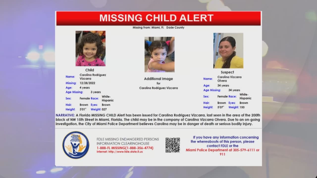 Continúa búsqueda en Miami de niña de 4 años que habría desaparecido hace meses