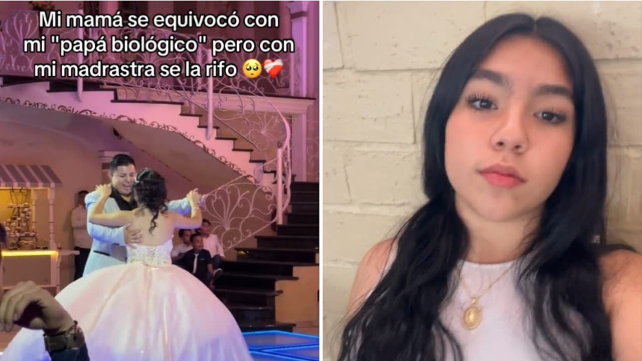 Quinceañera presume que su mamá le dio a la mejor madrastra: vals juntas conmueve a las redes