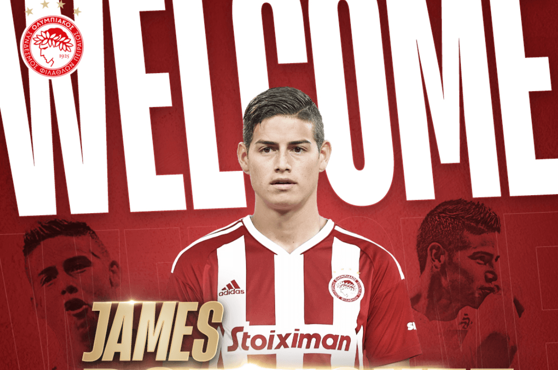 Es oficial: James Rodríguez es nuevo jugador del Olympiacos