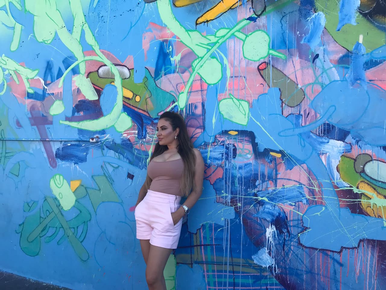 En este lugar pintores de diferentes partes del mundo despliegan sus obras de arte en las paredes para el deleite de las personas que las visitan.