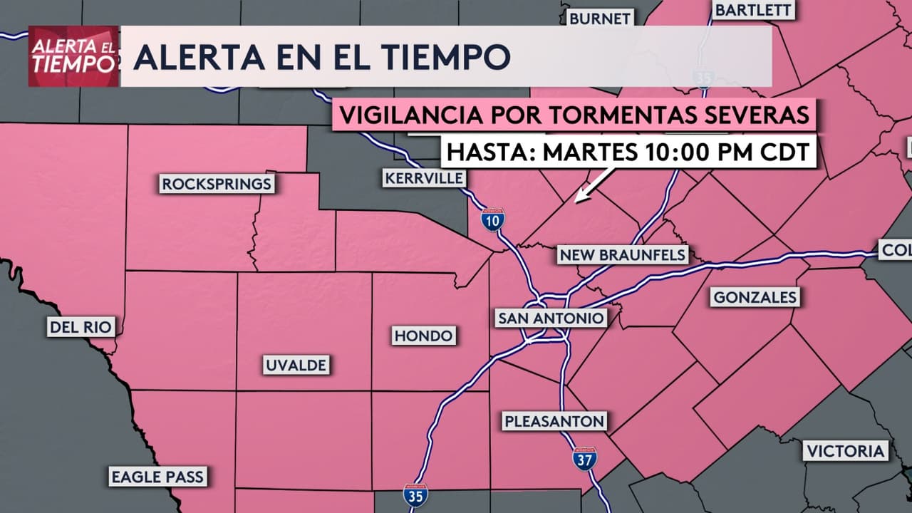 Emiten vigilancia por tormentas severas para el centro de Texas
