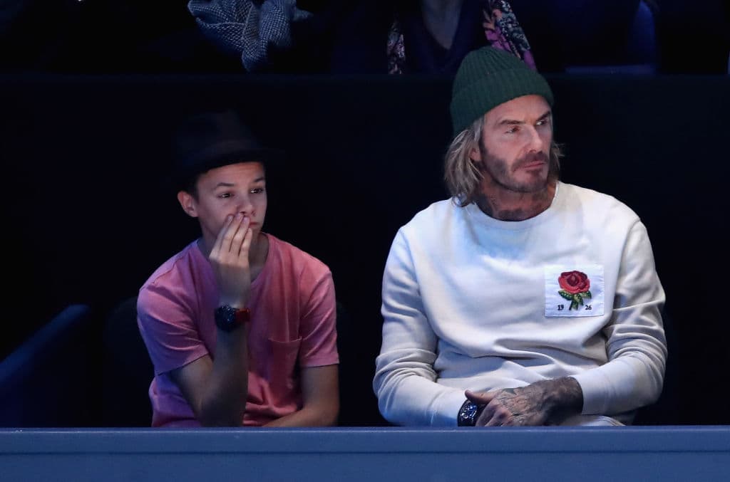 <b>Romeo Beckham – Victoria y David Beckham</b>
<br>Desde sus 10 años comenzó como modelo de la marca Burberry para niños, aunque ahora con 15, parece haberse ido por el lado del deporte.