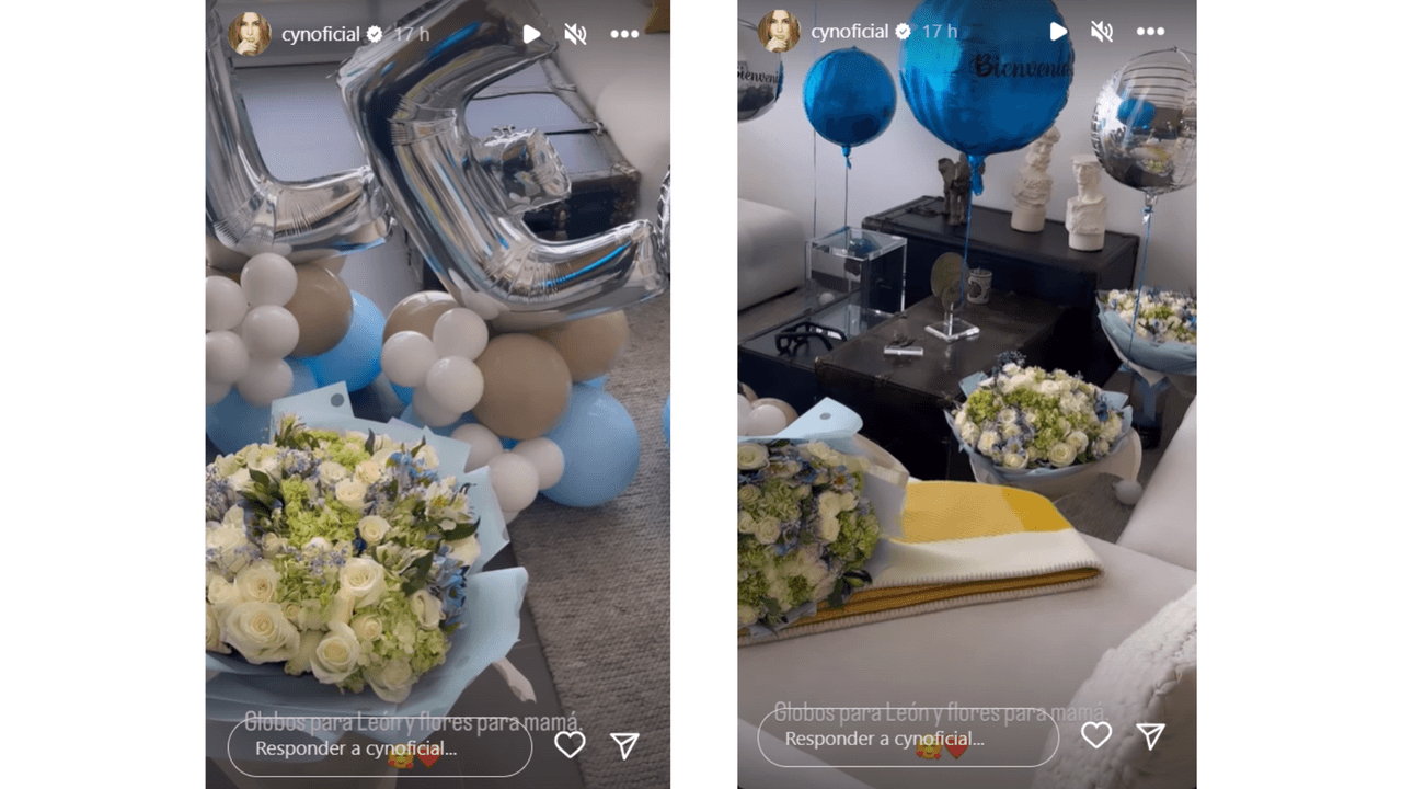 Cynthia Rodríguez en su casa, tras dar a luz a su hijo con Carlos Rivera