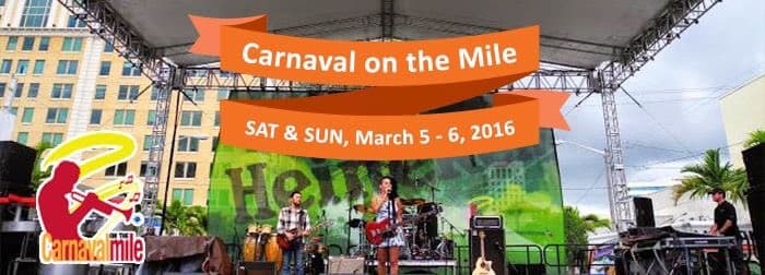 Cada año, como preámbulo de el Festival de la Calle Ocho se lleva a cabo Carnaval on the Mile.