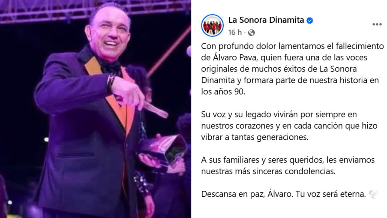 La Sonora Dinamita informó sobre la muerte de Álvaro Pava.