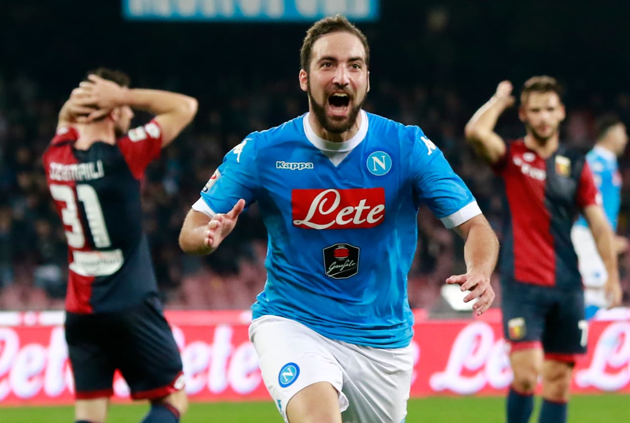 Napoli 3-1 Génova: Doblete de Higuaín le da triunfo al Napoli
