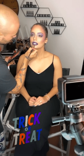 Los creativos hicieron todo lo que estuvo en sus manos para hacer una obra de arte en el rostro de la conductora.