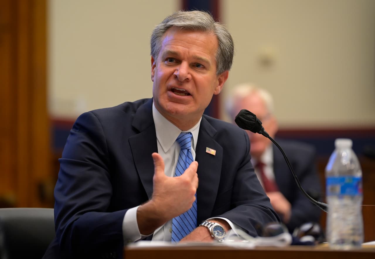 El director del FBI, Christopher Wray, comparece ante la comisión de seguridad nacional de la cámara baja el 17 de septiembre del 2020 en el Congreso.