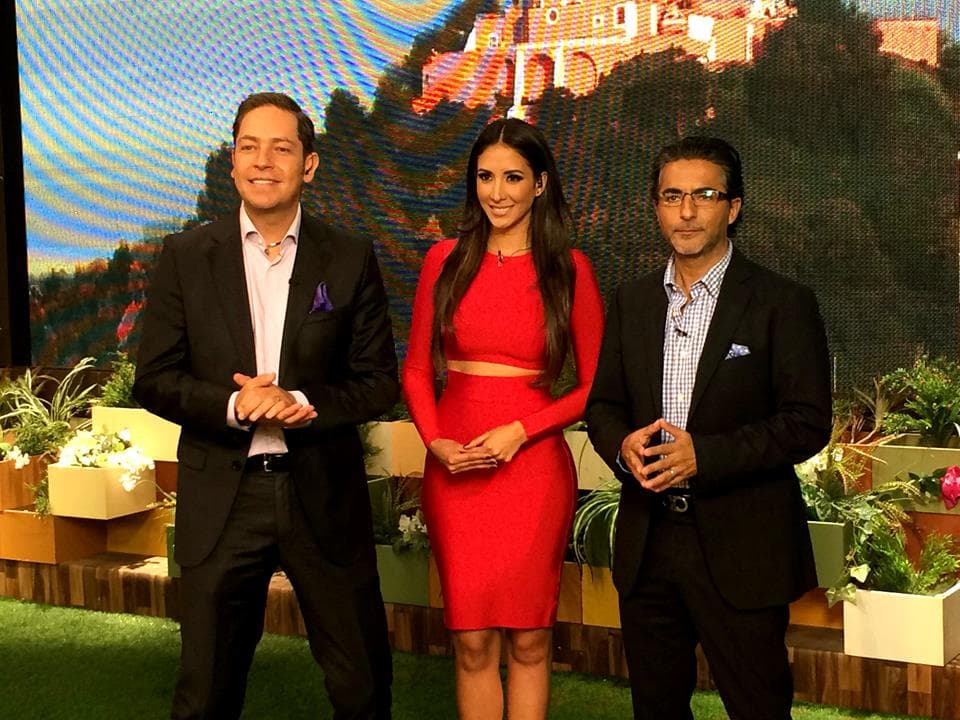 Jan, Cynthia y Negrito en grabación.