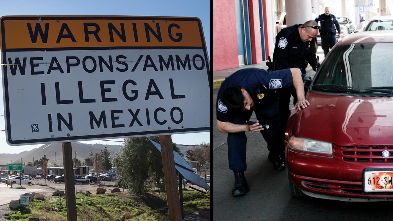 "Portar un arma en México es un delito federal que requiere prisión preventiva": advierten del riesgo de cruzar armas por la frontera