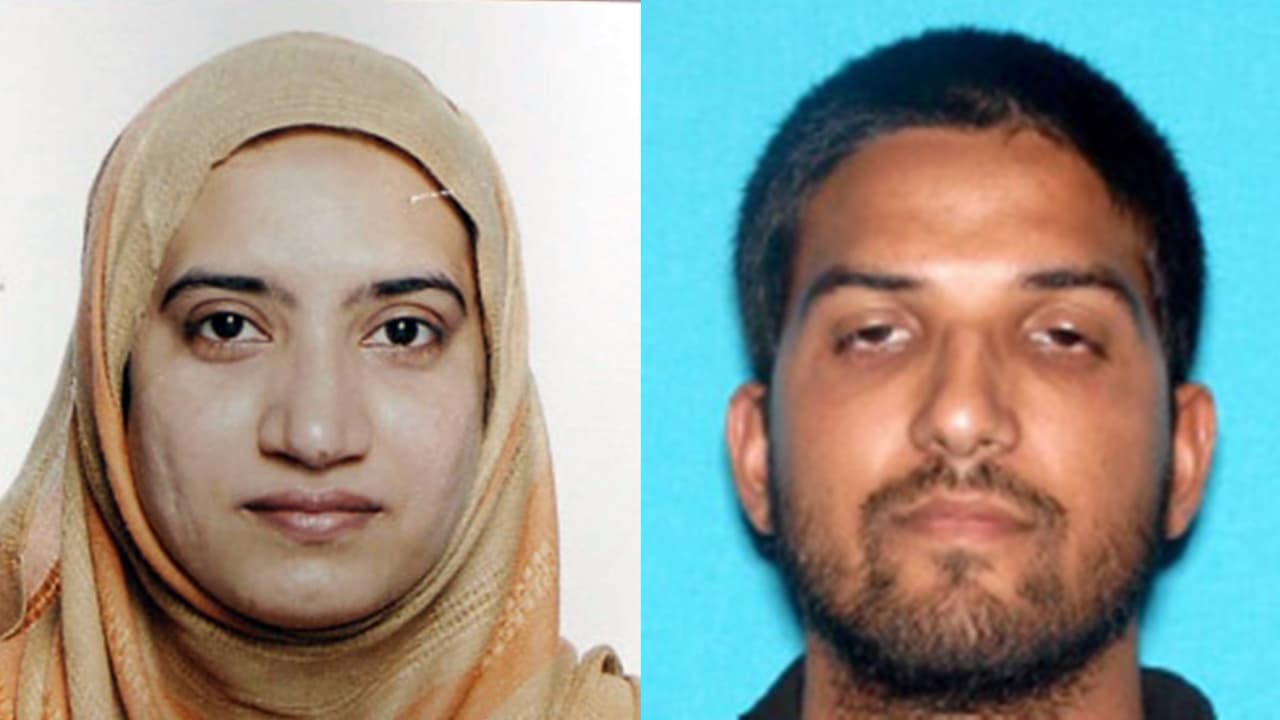 <b>Sala de fiestas en San Bernardino, California, 2015. 14 muertos.</b> Los esposos Tashfeen Malik y Syed Rizwan Farook dispararon varias armas contra los asistentes a un evento social del Departamento de Salud Pública del condado. Malik nació en Pakistán y era residente legal en EEUU. Farook era estadounidense de ascendencia pakistaní y trabajaba en el departamento de salud. Además de los 14 fallecidos dejaron 22 heridos. Escaparon del salón de fiestas donde cometieron el ataque, pero fueron abatidos por la policía.