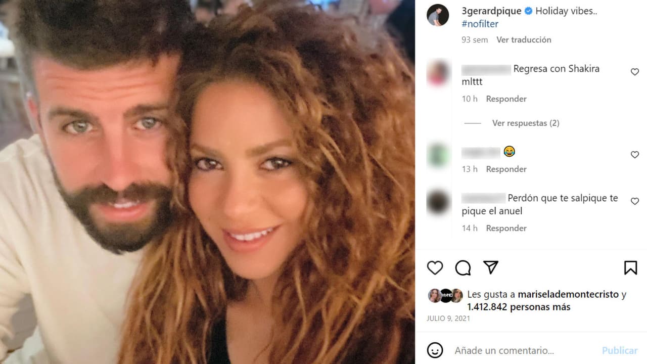 Piqué también aún conserva recuerdos con Shakira en su cuenta de Instagram, como esta publicación fechada el 9 de julio de 2021.
