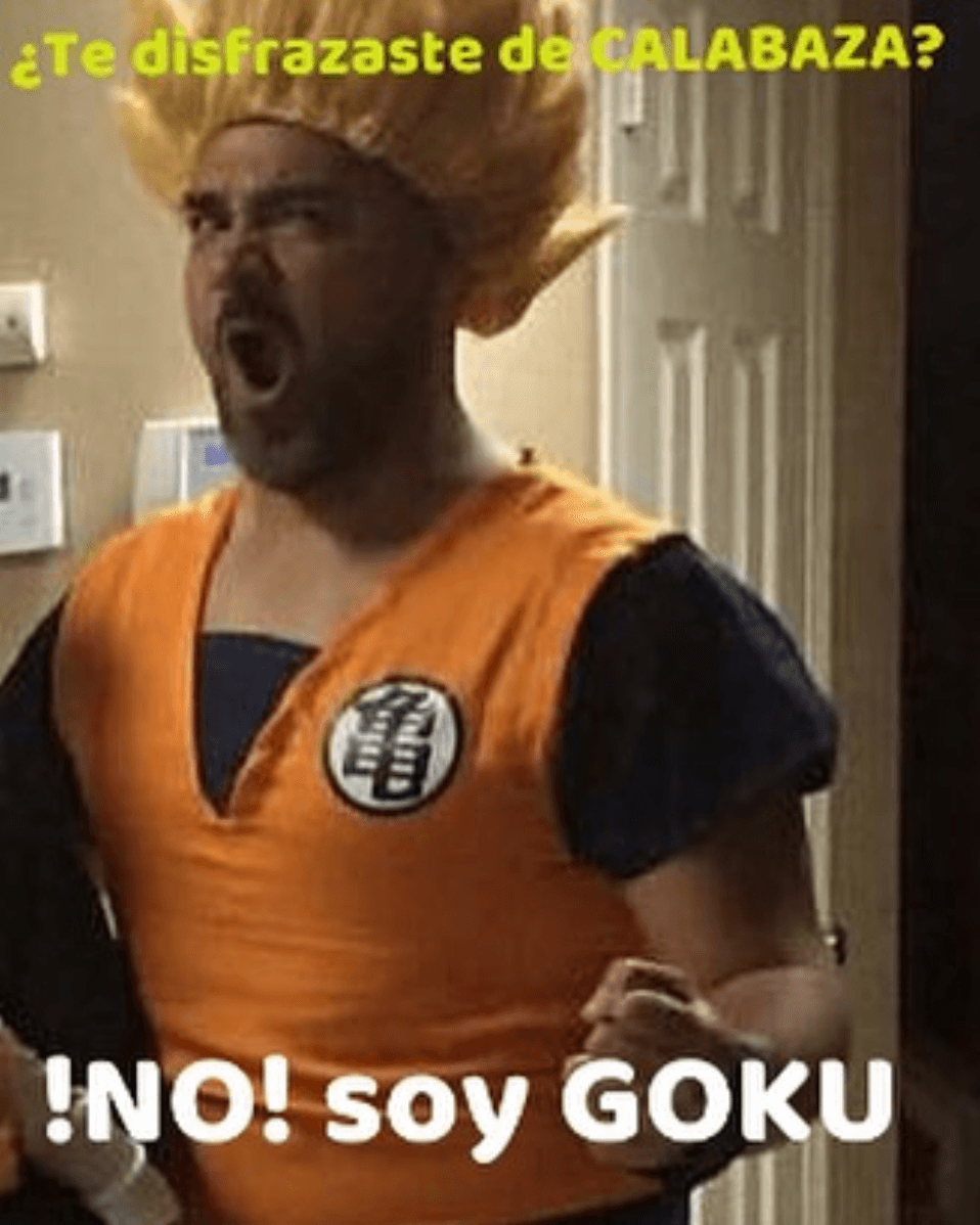 Aunque de calabaza mezclada con 'Goku' de 'Dragonball', también luce muy bien