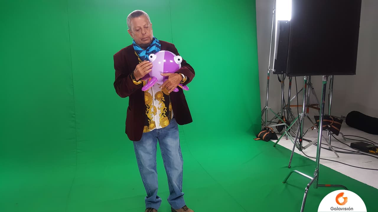 También jugó como niño con algunos inflables.