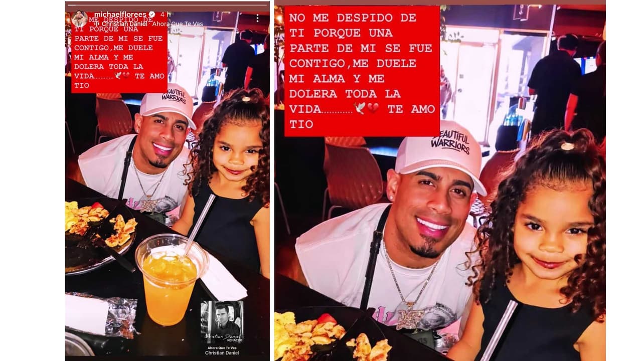 Michael Flores publicó una fotografía en la que aparece con su difunta sobrinita, Laïa.