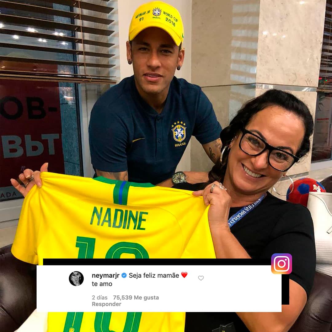 “Sé feliz mamá, te amo”, escribió la estrella brasileña del PSG.