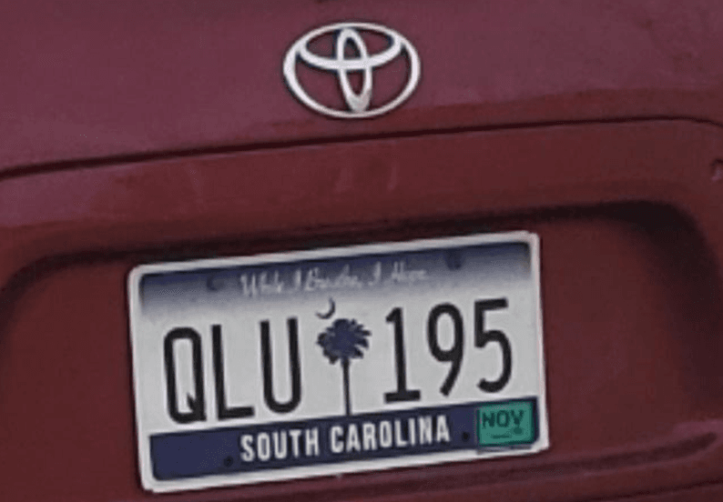 Placas del vehículo que presuntamente podría estar implicado en la desaparición de Caterina (Cat) Altadonna