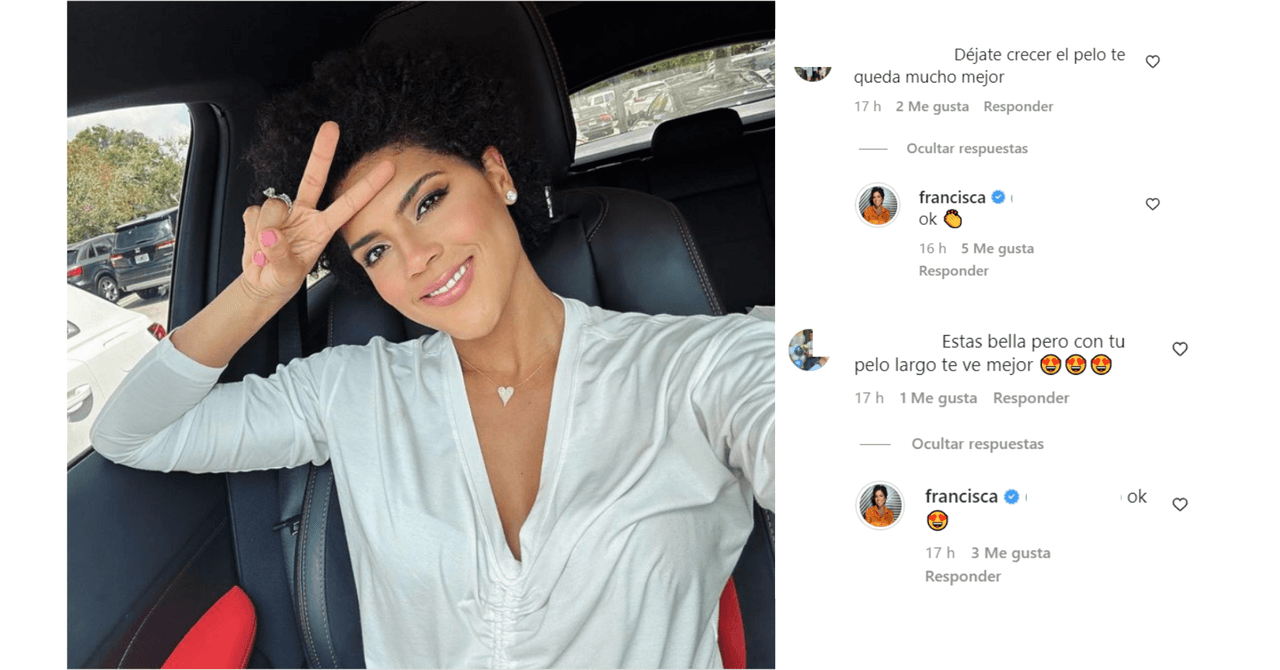 ¿Francisca se dejará el cabello largo rizado?