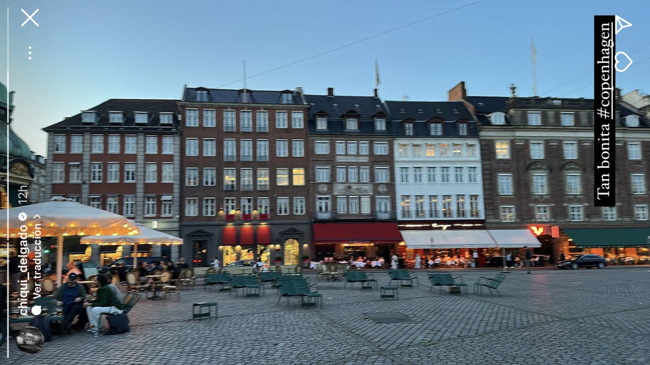 <b>"Tan bonita"</b>, escribió sobre una de las varias fotos que ha compartido en su viaje por la capital de Dinamarca.
<br>