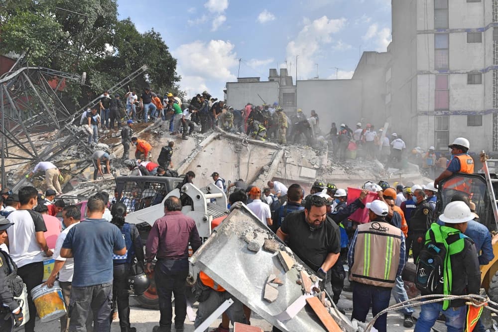 Solidaridad por terremoto en México 2017.