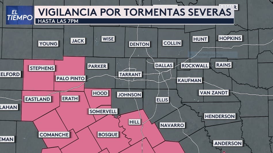 Varias rondas de tormentas llegan al norte de Texas este viernes por la tarde