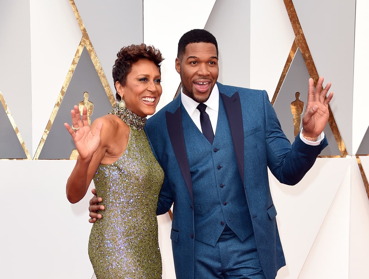 Robin Roberts con Michael Strahan.