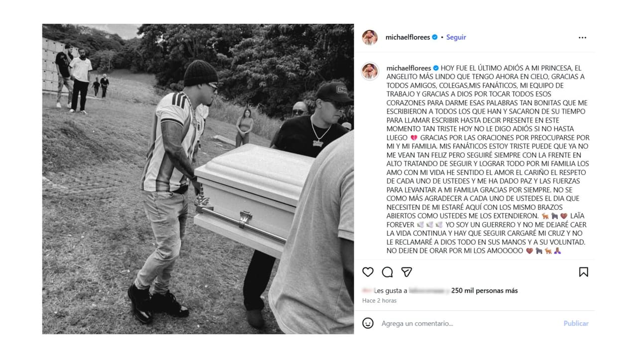 Michael Flores da el último adiós a su sobrina: la pequeña de 5 años murió tras accidente en piscina