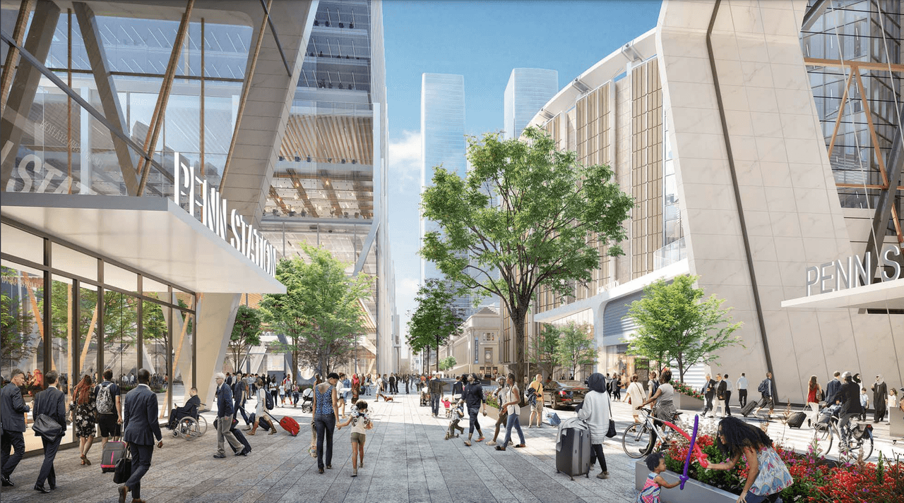 La gobernadora Kathy Hochul anunció que se está rediseñando la Penn Station y para ello, se eliminará su edificio de varios pisos y se dejará la estación en un solo nivel, como la que aparece en esta ilustración.