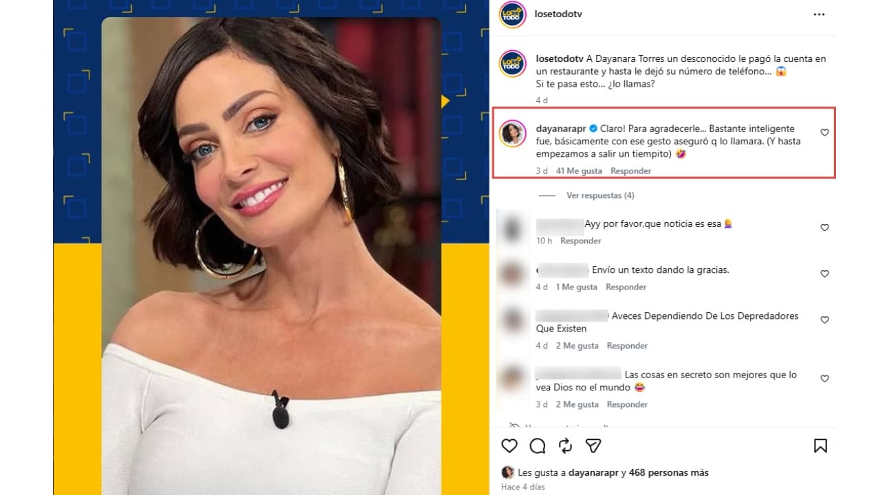 Dayanara Torres salió con un hombre desconocido.