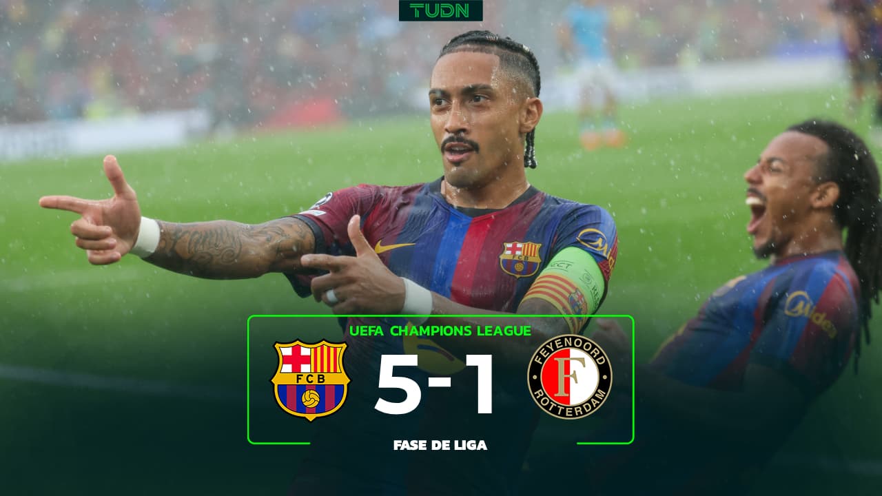 Barcelona arrolla al Feyenoord con golazos de Raphinha y Lamine Yamal