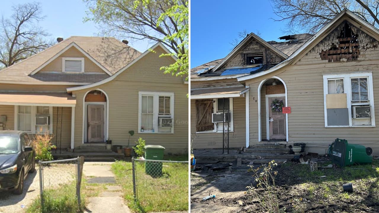 A solo unas cuadras del Alamodome, en el centro de San Antonio, tres viviendas quedaron reducidas a cenizas ante un incendio que se desató este martes 4 de marzo.