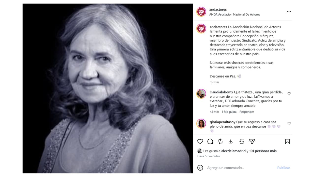 Murió Concepción Márquez a los 82 años.