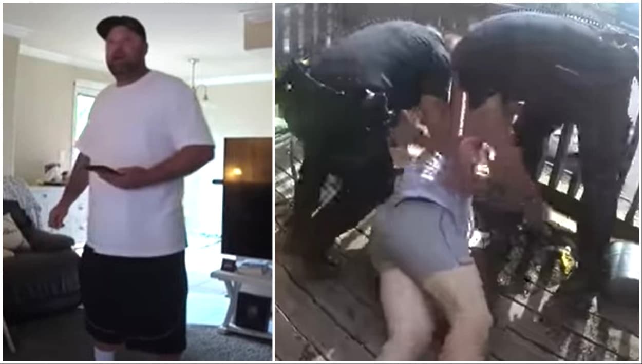 Se resistió al arresto: oficiales lo golpean brutalmente con macanas