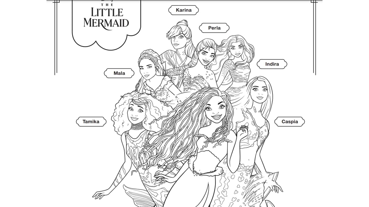 Así se llaman las hermanas de Ariel en 'The Little Mermaid' de 2023.