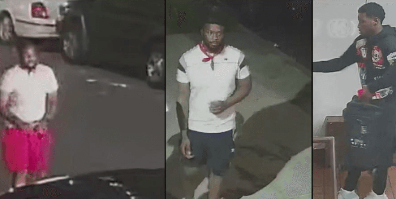 Hombres buscados por la policía en relación con este caso.