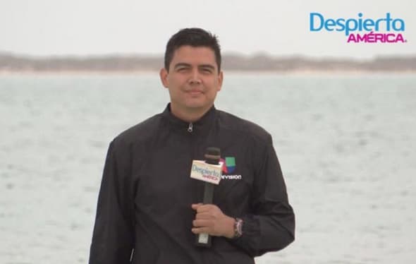 Orlando Segura listo para reportar desde el Mar Muerto.