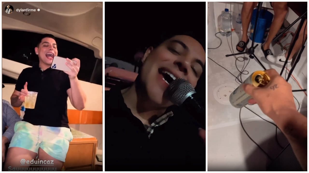 Eduin Caz celebra en un yate que llegó a los 8 millones de seguidores en Instagram.