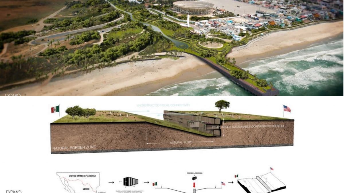 <b>Ecológico:</b> Una alternativa presentada por una empresa de Miami que está inspirada en el paisaje natural de la frontera y que elimine las barreras para un enfoque más equilibrado y positivo.